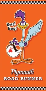 Plymouth Road Runner Orange Vinyl Banner Mopar (1) 24”x48”.  "Beep! Beep! - Picture 1 of 1