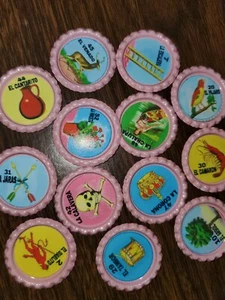 54 Mexican Baraja DECK CHIPS Bottle cap FIESTA Baby shower Christmas NO EPOXY - Bild 1 von 2