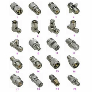 .1pc Adapter Connector UHF PL259 SO239 Mini UHF to UHF / BNC / SMA Male & female - Picture 1 of 77