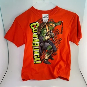 TEENAGE MUTANT NINJA TURTLES TMNT Youth Tee Shirt Michelangelo Cowabunga M7/8 - Picture 1 of 7