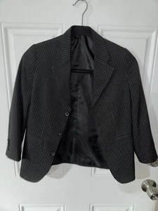 Amherst Collection Boys Black Pinstriped Jacket / Blazer Size 8 - Picture 1 of 4