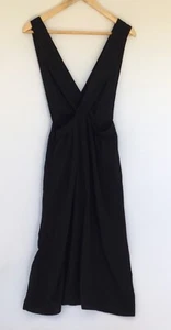 COTTON ON Womens Goth Black Beach Dress Pinafore Casual Work Style Size 8 - Picture 1 of 5