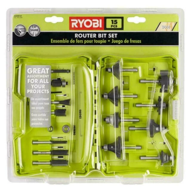 Ryobi A25R151 Router Bit Set - 15 Piece