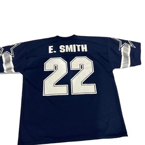 Emmitt Smith Dallas Cowboys Trikot Logo 7 Vintage Blau Kurzarm Herren XL 50/52 - Bild 1 von 4