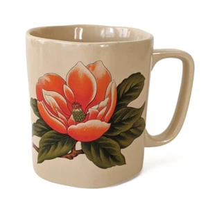 Magnolia Flower Hexagon Coffee Mug Tea Cup 10 ounces Made in Japan Vintage - Picture 1 of 6