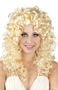 Perücke Norah blond Locken Langhaar Karneval Fasching Damen 80er Jahre - Bild 1 von 1