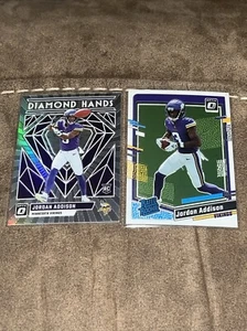 Jordan Addison 2023 Optic Diamond Hands Silver Holo Prizm Rookie RC & Base RC - Picture 1 of 2