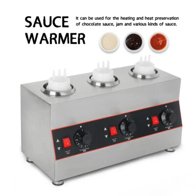 Electric Sauce Warmer 2/3/4 Bottles Cheese Jam Chocolate Melting Machine AU Plug - image 1 of 4