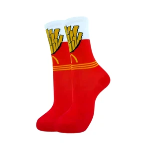 NUEVO SIN ETIQUETAS Novedad McDonald's Calcetines Algodón Papas fritas Calcetines Talla Única 3-9 - Imagen 1 de 4