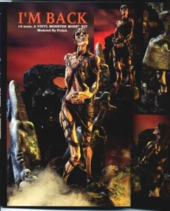 11"ZOMBIE I'M BACK Living Dead Tomb Base Unbuilt Unpainted Vinyl Model Kit 1/6 - Picture 1 of 2