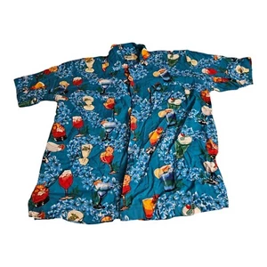 Cherokee Waikiki Wear Mens Hawaiian Shirt Button Down Large - Picture 1 of 4