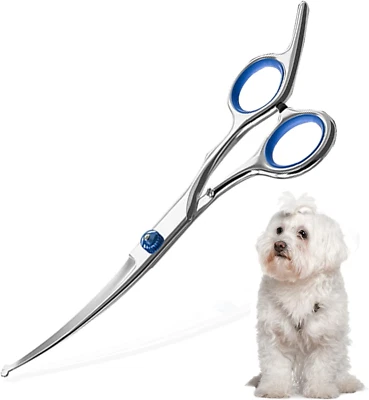 Pet Grooming Scissors, Jiasoval 6" up Curved Dog Grooming Scissors Set with Safe - Image 1 of 4