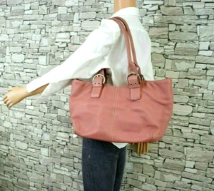  TIGNANELLO DAMEN LEDER MIX SCHULTER HAND TASCHE ALTROSA  - Bild 1 von 10
