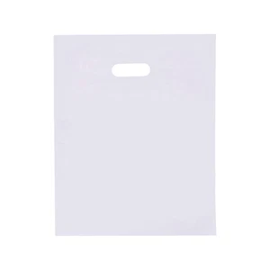 Medium Low Density White Merchandise Bags - 12”W x 15”H - Case of 1000 - Picture 1 of 2