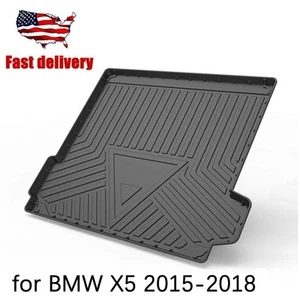 TPO Cargo Trunk Tray Boot Liner Floor Mat Black for BMW X5 2015-2018 - Picture 1 of 21