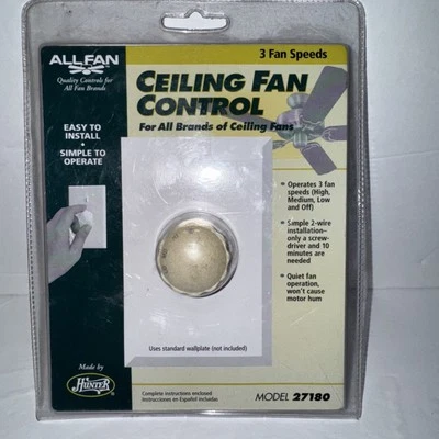 全风扇 3 速吊扇控制 DIY 适用于所有品牌 HUNTER 型号 27180 — 第 1/4 张图片