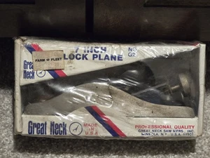 NEW Great Neck 7" Adjustable Block Plane Smooth Bottom Made In USA Vintage - Picture 1 of 4
