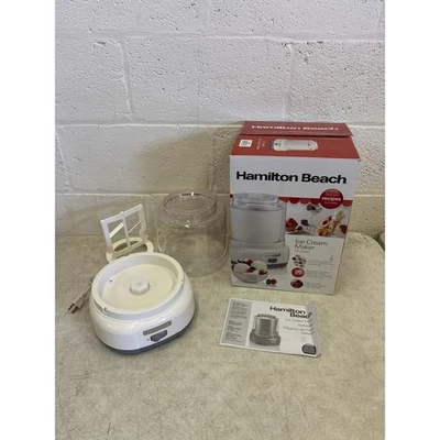 SIN TAZÓN Hamilton Beach Máquina de Helados Eléctrica Automática, Yogur Congelado 1.5Q Foto 1 de 4