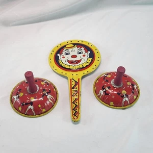 Lot Of 3 Kirchoff Clown & Bell Tin Noisemakers New Years Party Celebration Toys - Picture 1 of 14