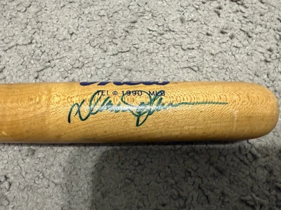 Mini murciélago de 18" autografiado por Davey Johnson New York Mets 1990 raro Foto 1 de 3