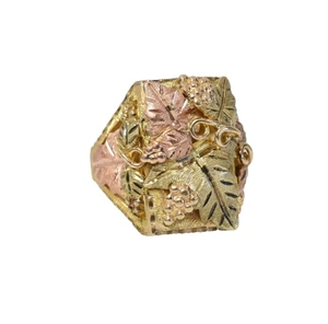 Anillo para hombre 10K 12K Black Hills oro hojas J Co 12,2G talla 11,25 - Imagen 1 de 5