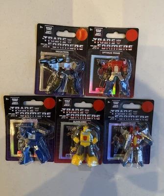 JUEGO DE 5 MINI FIGURAS TRANSFORMERS MICRO COLECCIÓN con TARJETAS DE BONIFICACIÓN Nuevo Cake Top Foto 1 de 4