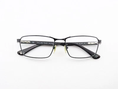 Gafas de policía, solo monturas, titanio, VPLE28K 0530, 56-17-145, metal, negro Foto 1 de 4