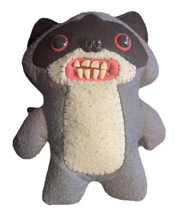 Fuggler Raccoon Bandit - Grey Felt 9” Plush - Retired - Rare - Picture 1 of 7