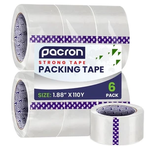 Strong Clear Packing Tape – Bulk Packaging Tape for Box Sealing, Shipping - Picture 1 of 41