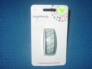WALT DISNEY WORLD PARKS MAGIC BAND 2 EPCOT GRAY MICKEY FITS MOST GEOMETRIC - Picture 1 of 5