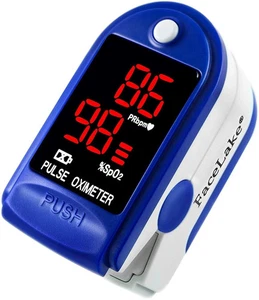 FaceLake FL400 Pulse Oximeter Fingertip with Carrying Case, Batteries - Picture 1 of 2