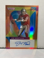 2023 Leaf Vivid Prismatic Orange Joe Montana auto/3 #BA-JM2 HOF 49ers