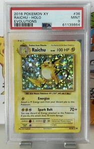 🔹PSA 9 MINT🔹Raichu Holo 36/108🔸XY Evolutions 2016 English Pokemon TCG Card - Picture 1 of 2