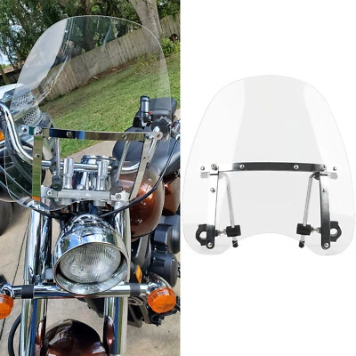 Parabrisas para Honda Shadow 1100 750 750c 18x16" ajuste manillar 7/8 1" Foto 1 de 4