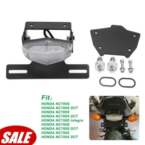 For HONDA NC700S NC700X NC750D License Plate Holder LED Brake Light Turn Signal - Picture 1 of 24
