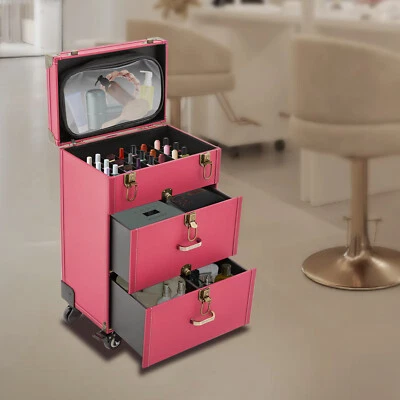 Caja de almacenamiento de esmalte de uñas cosméticos estuches enrollables maquillaje de viaje organizador enrollable Foto 1 de 4