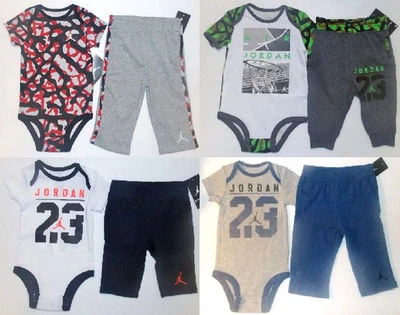 Air Jordan Infant Boys 2pc Bodysuit and Pants Sets 4 Various Choices & Sizes NWT - Image 1 of 4