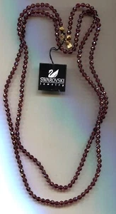 SWAROVSKI authentic amethyst crystal long necklace NWT - Picture 1 of 2