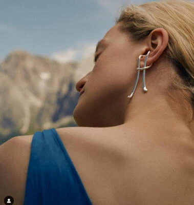 925 Sterling Silver Cuff Earring Simple Designer Jewelry For Women ChristmasGift - Image 1 of 4