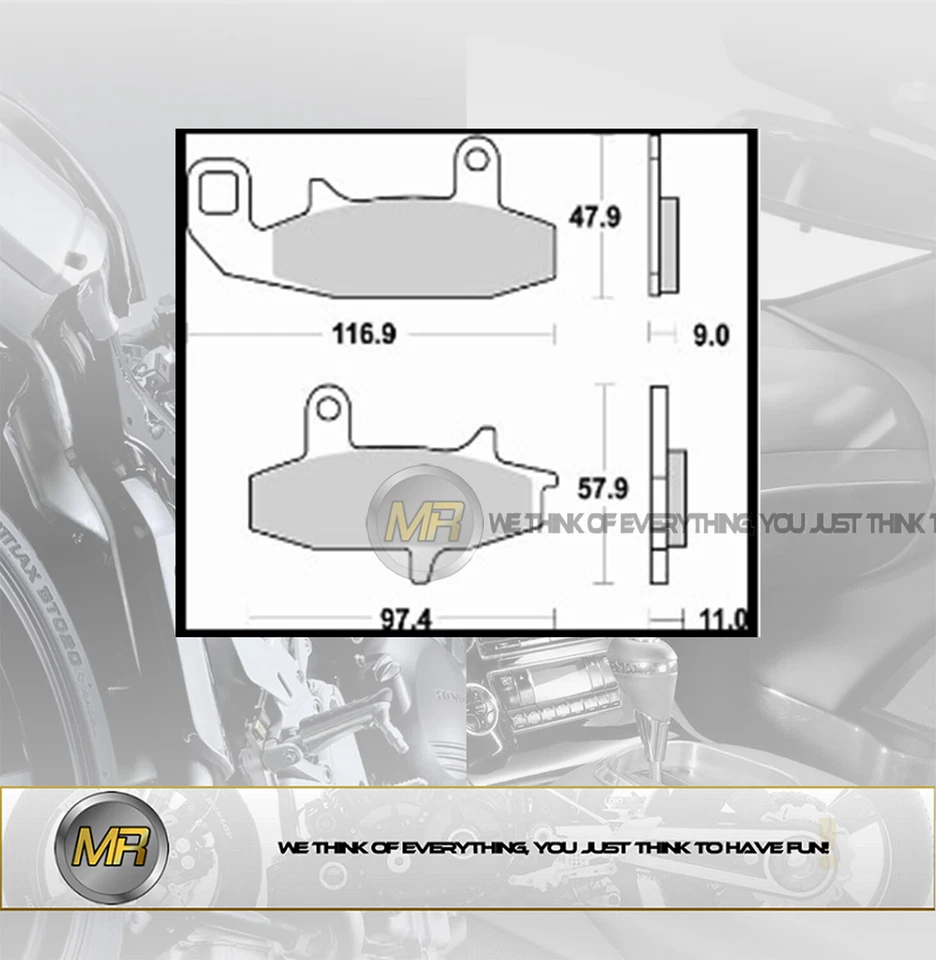POUR SUZUKI DR RSE 650 DE 1991 À 1993 PLAQUETTES DE FREIN AVANT BRAKING SEMI-MET - Photo 1/1