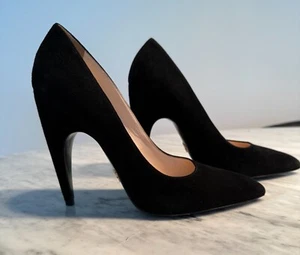 PRADA Pumps, schwarz, Wildleder Gr. 40. Absatzhöhe 13cm, Nur 1x getragen - Imagen 1 de 7