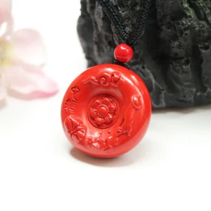 Ciondolo Incantesimo Cinabro Collana Rosso Naturale Gioielli Gemme Energia - Foto 1 di 10
