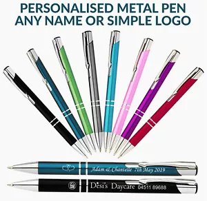 Custom Engraved Metal Pens Promotional Business Personalised from 92c each - Picture 1 of 6
