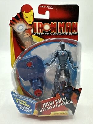 Фигурка Hasbro Iron Man Armored Adventures Stealth Upgrade 3,75 дюйма новая в коробке трудно найти новая - Изображение 1 из 4