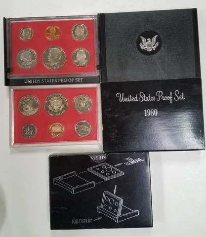 SS0680SXBCIO U.S. MINT 6 COIN YEAR 1980-S CAMEO PROOF SET HEAVILY IMPAIRED OGP! Cover