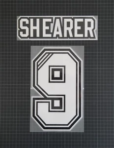 SHEARER #9 1996-1997 Player Size Premier League White Nameset - Picture 1 of 1