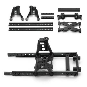 Metal Steel Body Chassis 6x6 Frame Upgrade Kit for 1/10 Axial SCX10 RC Crawler - Picture 1 of 7