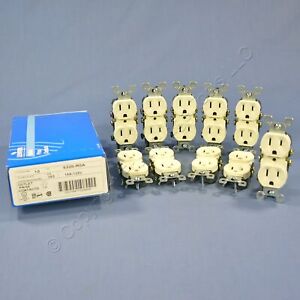 10 Leviton Almond RESIDENTIAL Duplex Receptacle Outlets 5-15R 15A 125V 5320-ROA