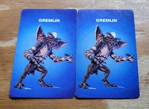 Gremlins vintage 1984 lotto di 2 carte da gioco singole Gremlin Swap - Foto 1 di 2