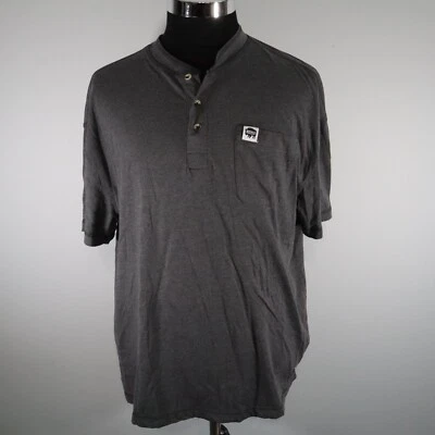 Camisa Buffalo Outdoors Henley Para Hombres XL Informal Bolsillo Camiseta Gris Manga Corta Foto 1 de 4